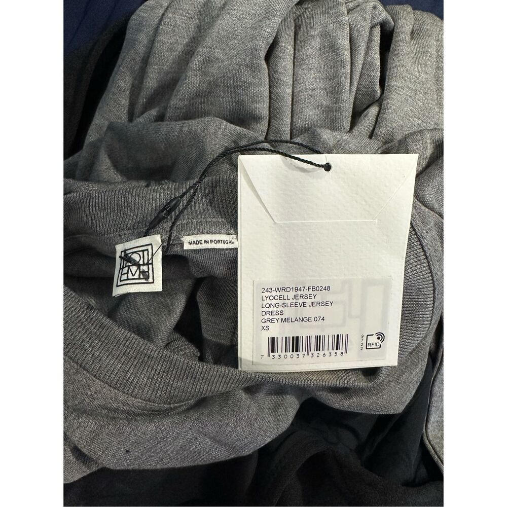 NWT Toteme Crew Neck Long Sleeve Pullover Jersey Maxi Dress Gray Melange XS $520 - Picture 10 of 11